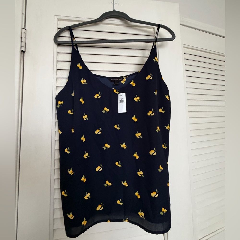 NWT - Banana Republic Navy and Yellow Camisole